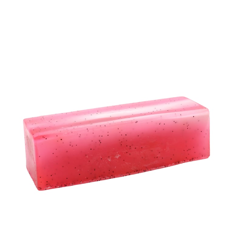 Natural Raspberry & Black Pepper Soap Loaf - Invigorating Scents, Moisturizing Formula