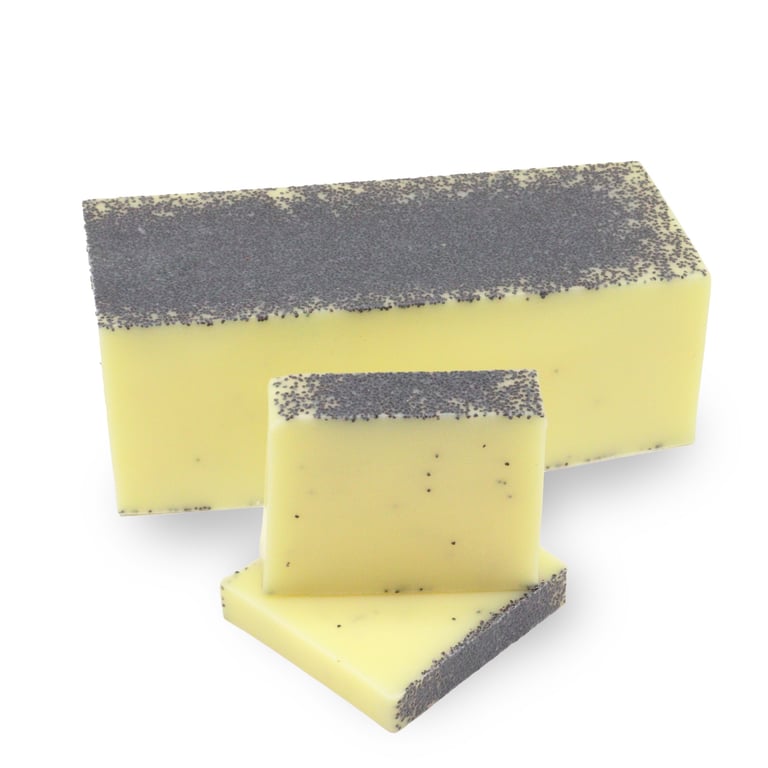 Natural Lemon Poppy Seed Soap Bar 100g - Gentle Home Beauty Care