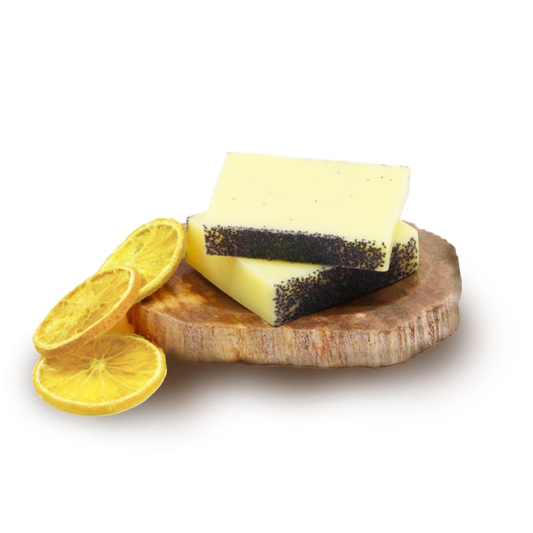 Natural Lemon Poppy Seed Soap Bar 100g - Gentle Home Beauty Care