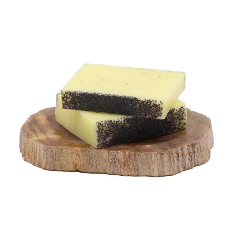 Natural Lemon Poppy Seed Soap Bar 100g - Gentle Home Beauty Care