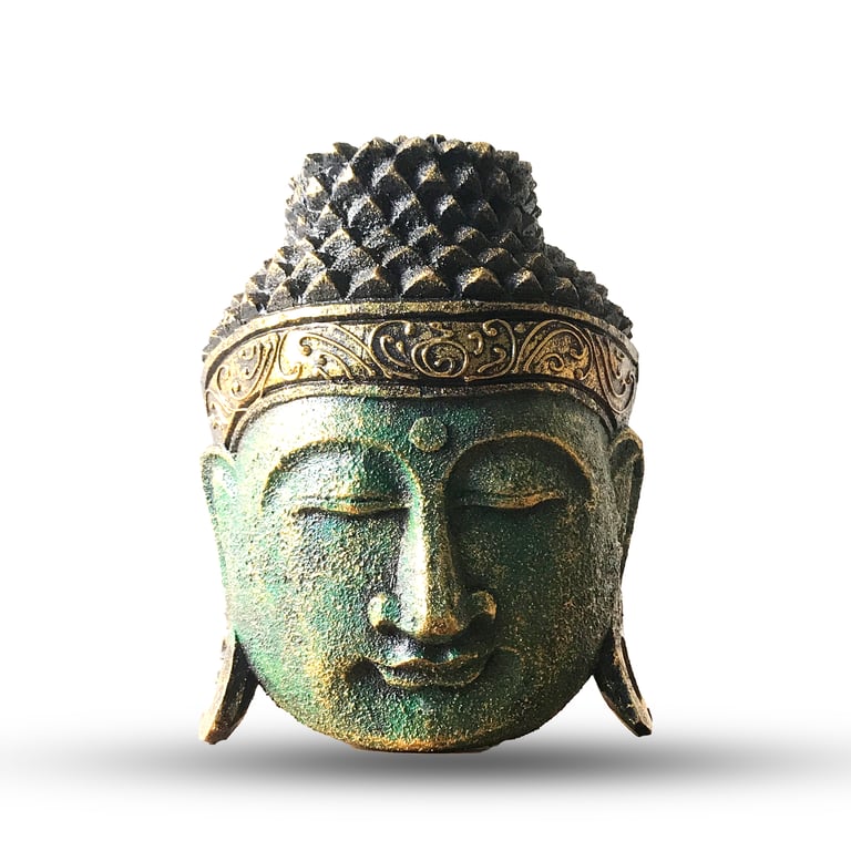 25cm Green Shine Buddha Head Decoration - Home Decor Item