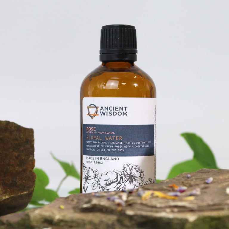 Organic English Rose Hydrolat 100ml - Natural Aromatic Rose Water