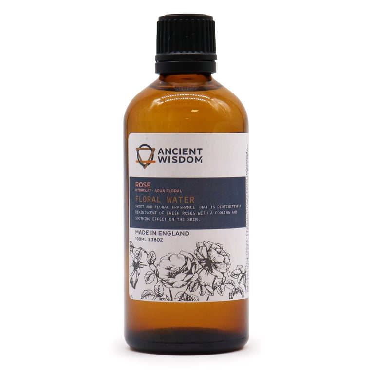 Organic English Rose Hydrolat 100ml - Natural Aromatic Rose Water