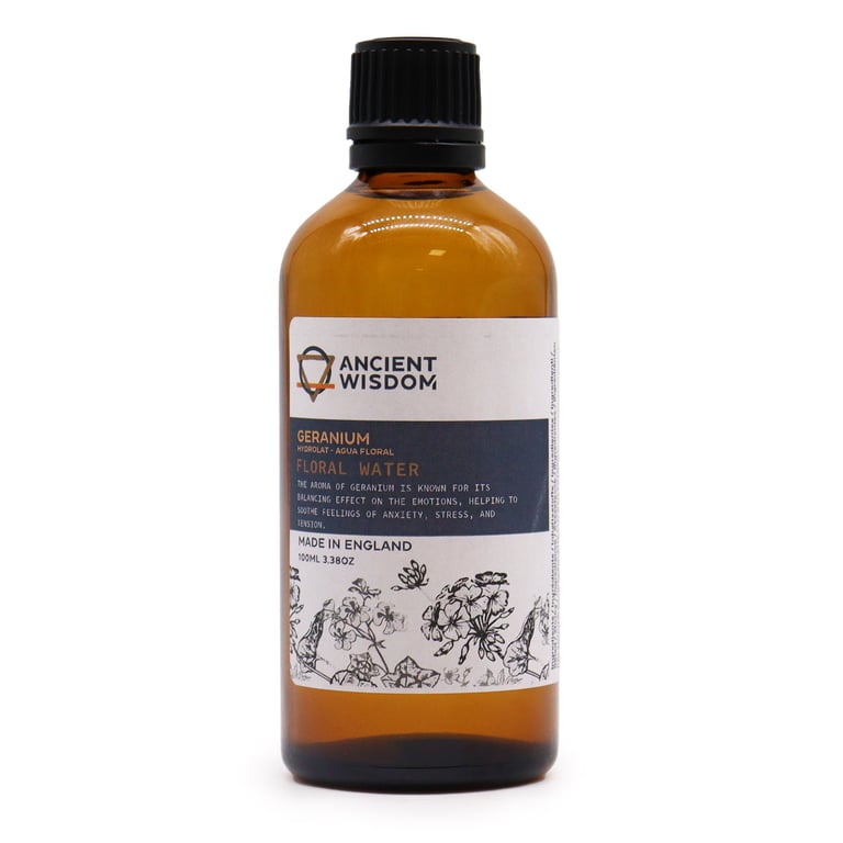 Geranium Hydrolat - 100ml Organic Natural Skincare Toner with Floral Fragrance