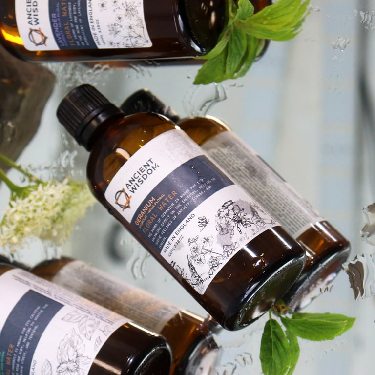 Geranium Hydrolat - 100ml Organic Natural Skincare Toner with Floral Fragrance