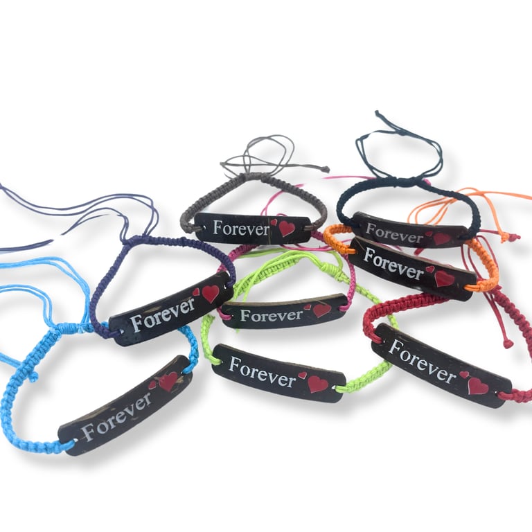 Handmade Artisanal Friendship Bracelets - Coconut Print Friends Custom Beach Themed Accessory