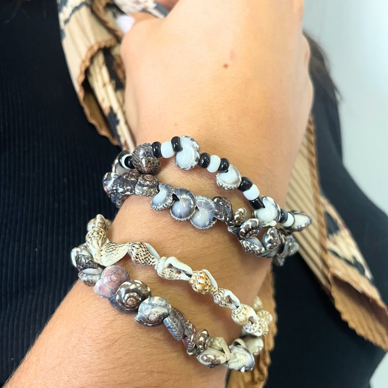 Handmade Tiny Beach Shell Friendship Bracelets - Besti Inspired Coastal Jewelry