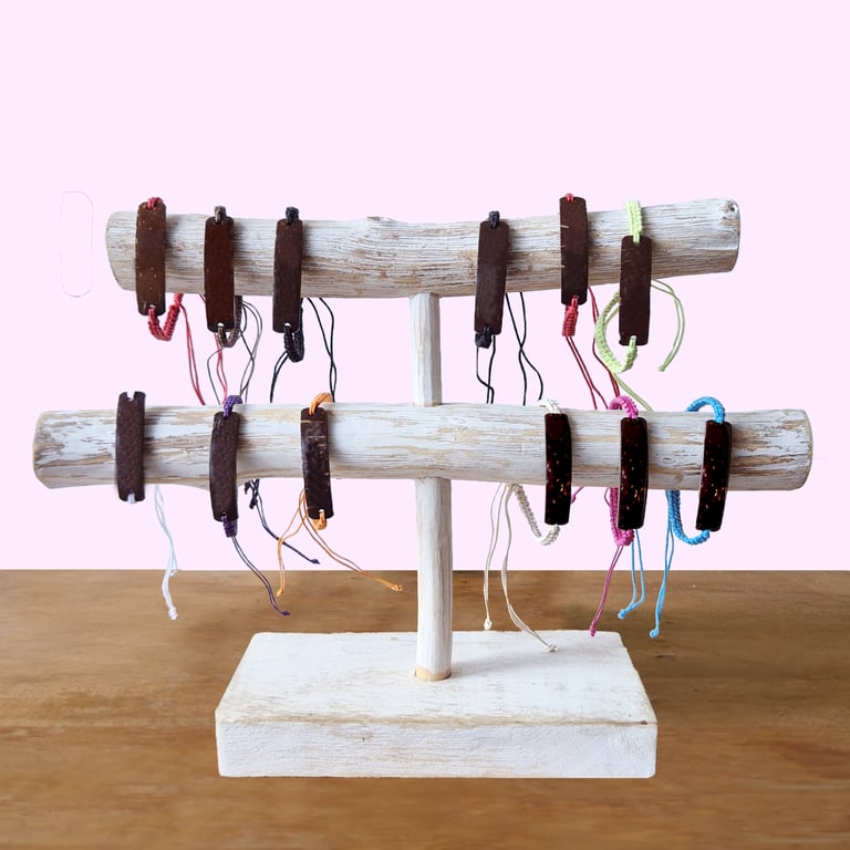 Handmade Custom Coconut Friendship Bracelets - Unprinted DIY Kit