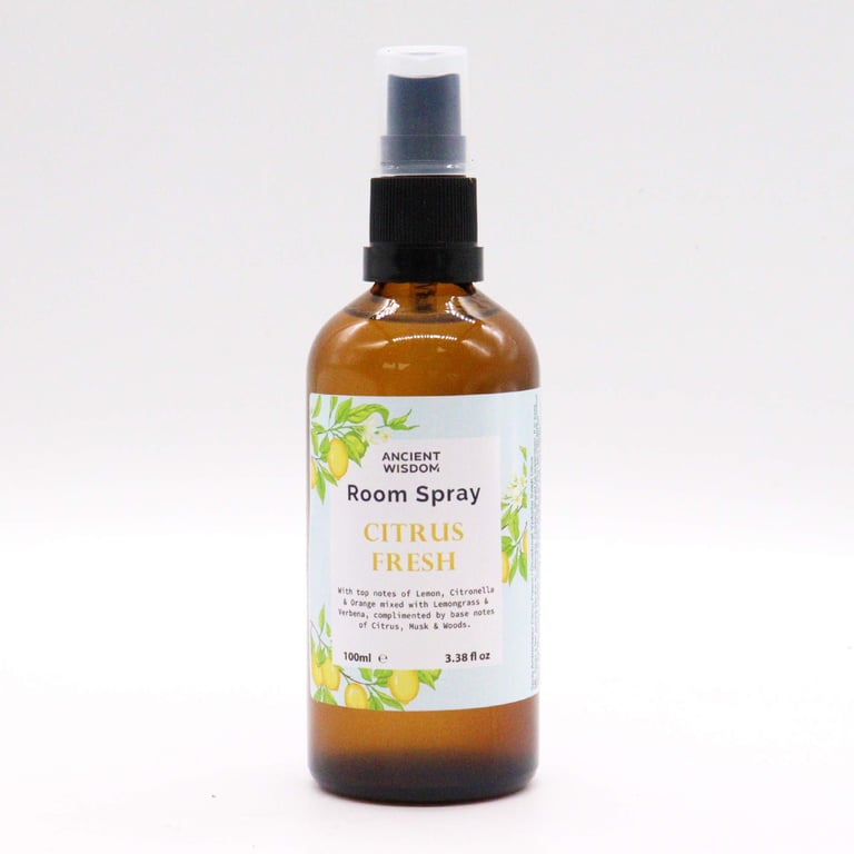 Citrus Fresh 100ml Home Fresh Room Spray - Indoor Air Freshener and Fragrance Spritzer for a Refreshing Home Atmosphere
