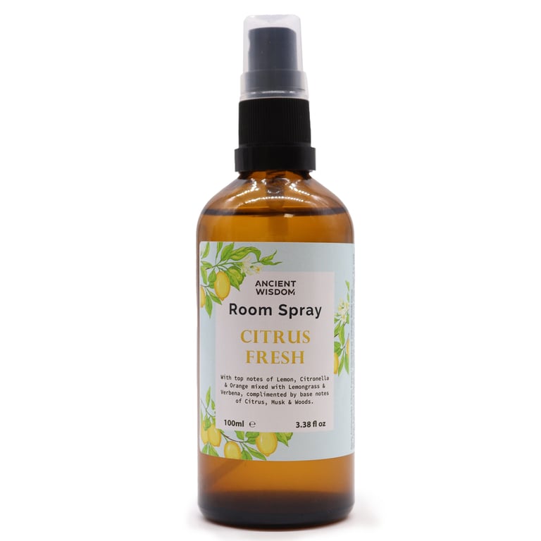 Citrus Fresh 100ml Home Fresh Room Spray - Indoor Air Freshener and Fragrance Spritzer for a Refreshing Home Atmosphere