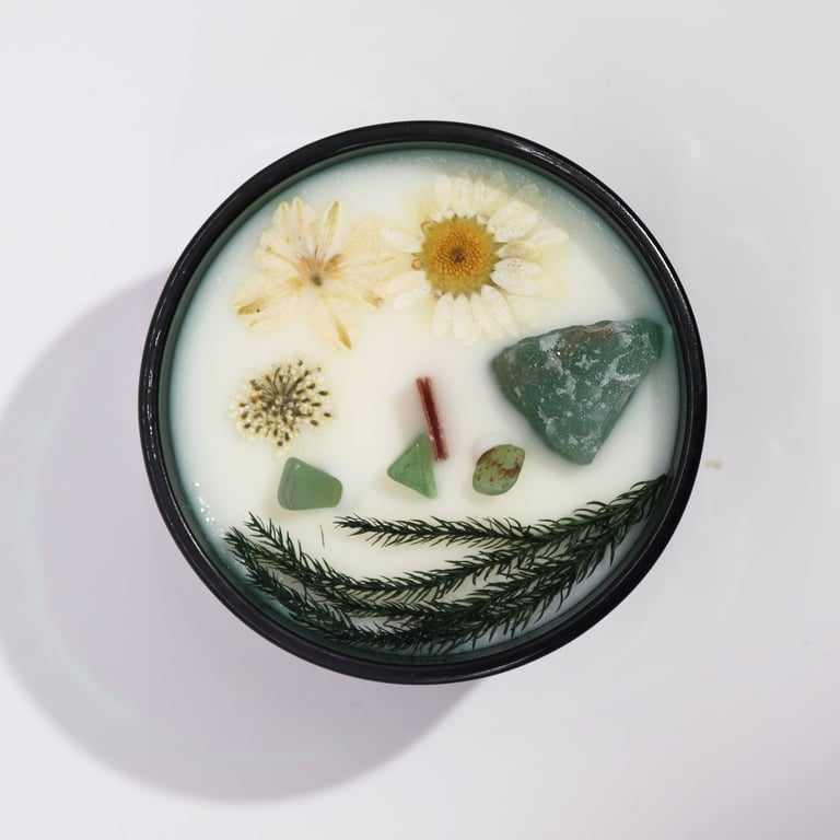 Hop Hare Crystal Magic Flower Candle - The Magician, Enchanted Ambiance with Vibrational Energy