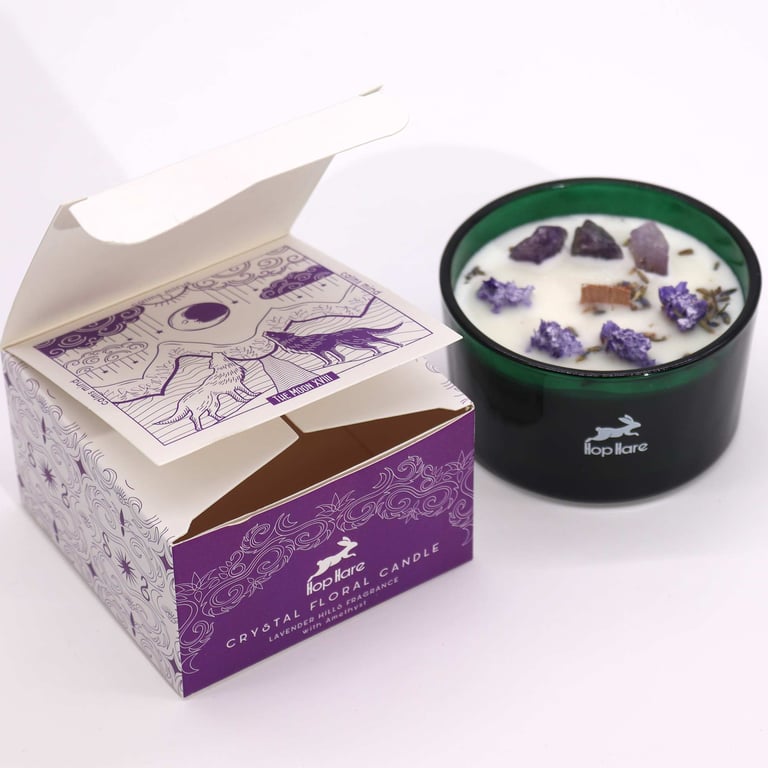 Hop Hare Crystal Magic Flower Candle - The Moon, Decorative Bath & Body Candle