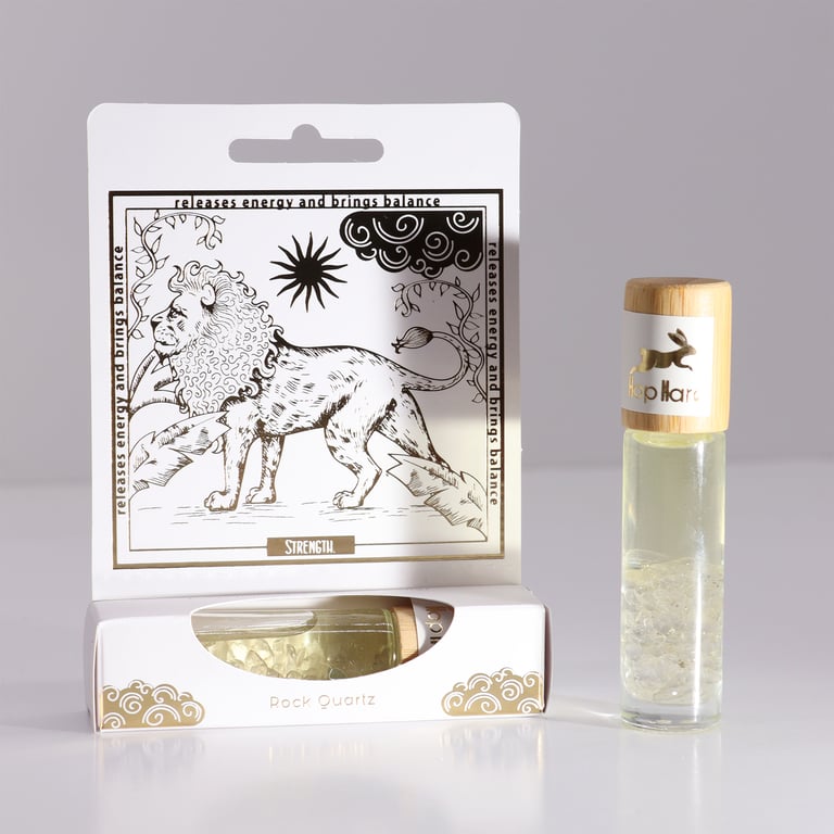 HH Tarot Roll On - Lion Tarot Card Spiritual Wellness Oil Rollerball for Magical Rituals