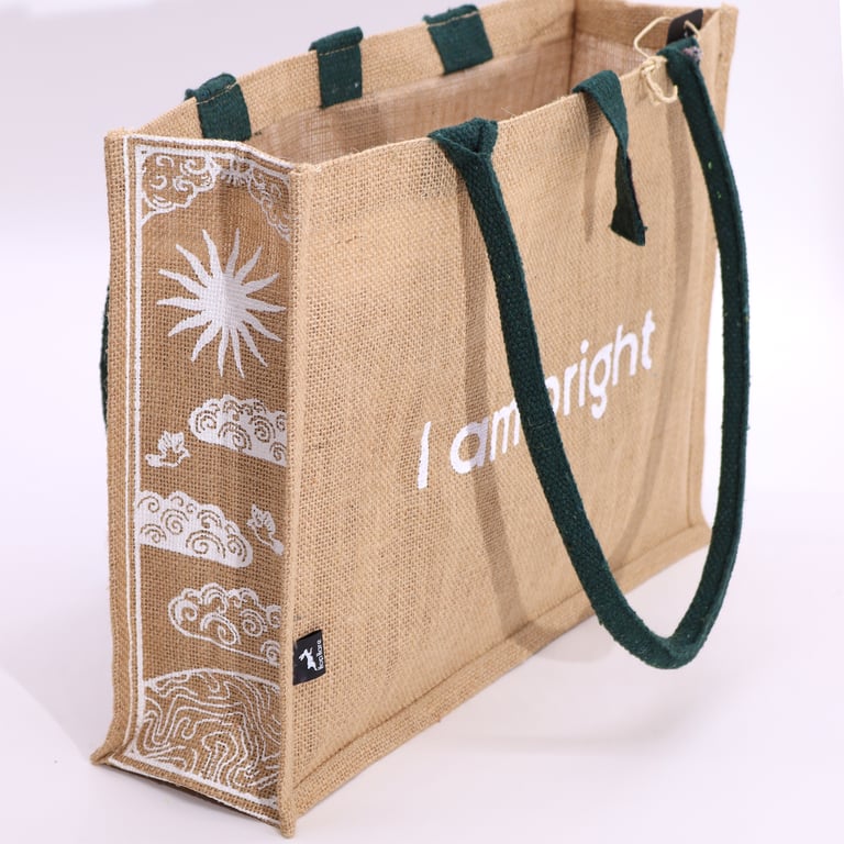 Hop Hare Jute Big Bag - Woven Storage Container for Home Decor and Organization