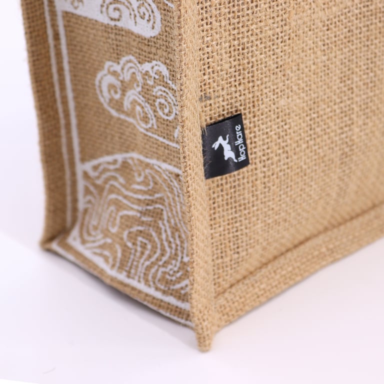 Hop Hare Jute Big Bag - Strong Outdoor Storage Bin and Home Decor Solution