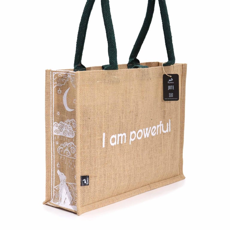 Hop Hare Jute Big Bag - Strong Outdoor Storage Bin and Home Decor Solution