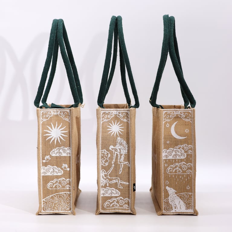 Hop Hare Jute Big Bag - Strong Outdoor Storage Bin and Home Decor Solution