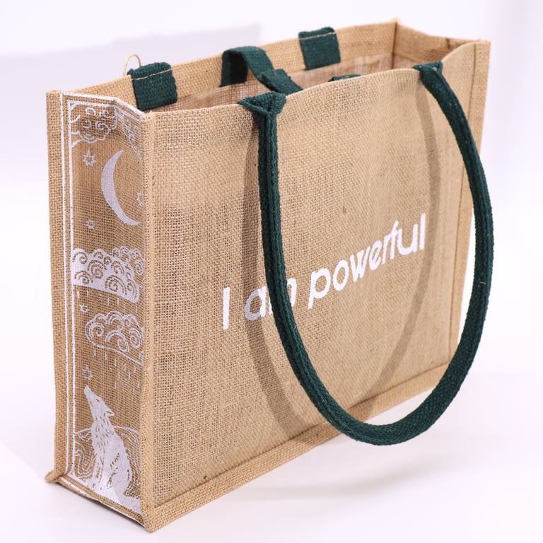 Hop Hare Jute Big Bag - Strong Outdoor Storage Bin and Home Decor Solution