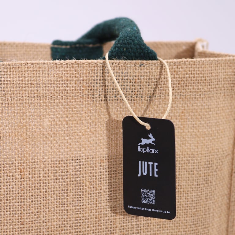 Hop Hare Jute Big Bag - Strong Outdoor Storage Bin and Home Decor Solution