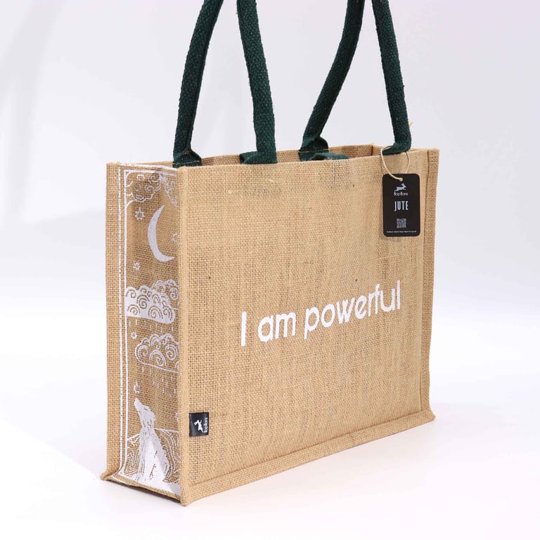 Hop Hare Jute Big Bag - Strong Outdoor Storage Bin and Home Decor Solution