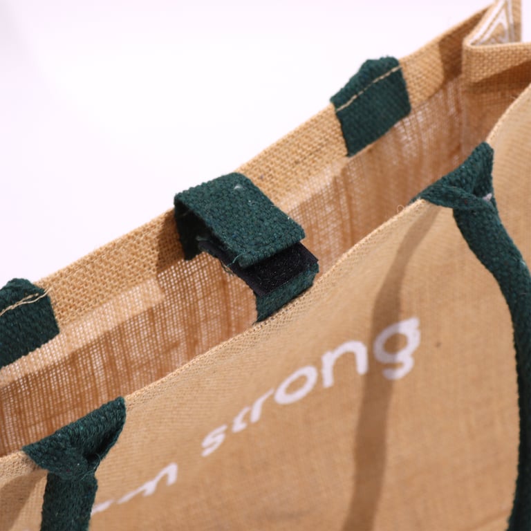 Hop Hare Jute Big Bag - Handcrafted Home Decor Craft Bag with Loved Message