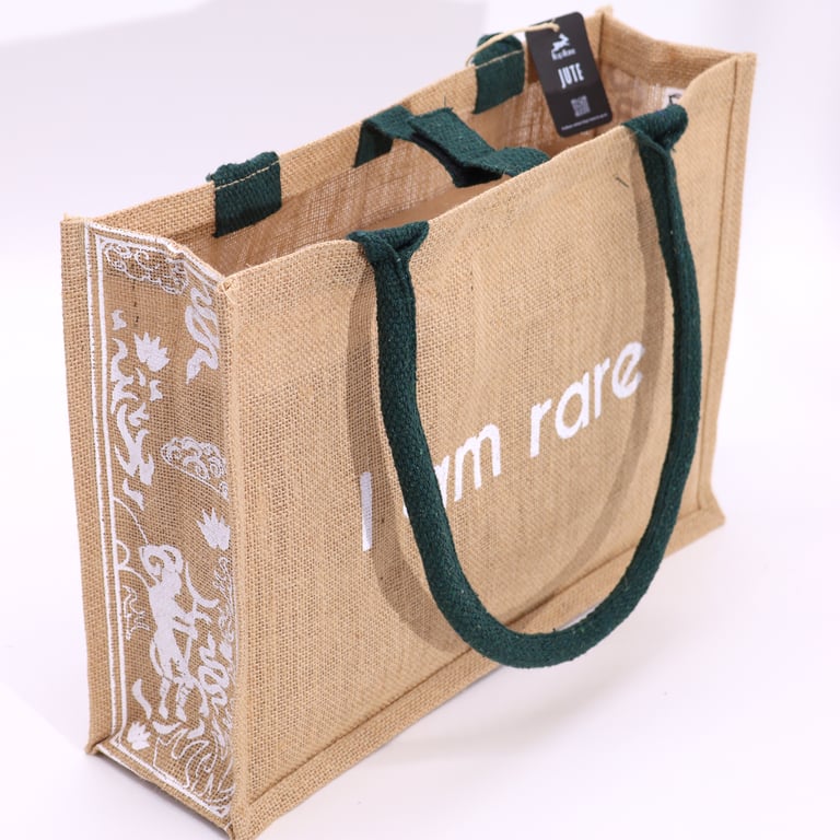 Hop Hare Jute Big Bag - Handmade Eco Friendly Home Decor Tote