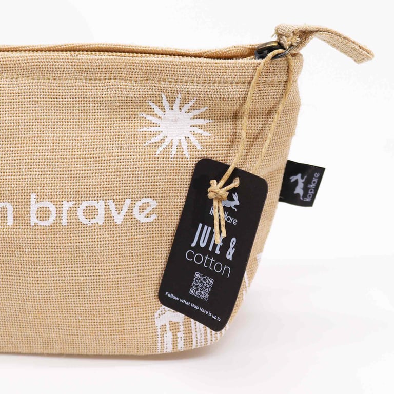 Hop Hare Pouch - I Am Brave: Courageous Home Decor Fashion Accessory Gift