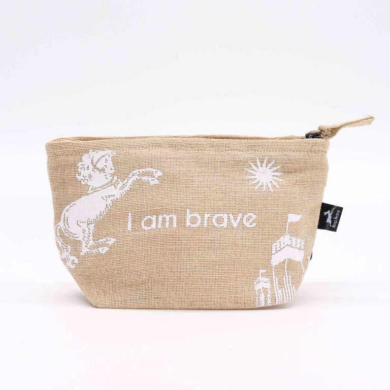 Hop Hare Pouch - I Am Brave: Courageous Home Decor Fashion Accessory Gift