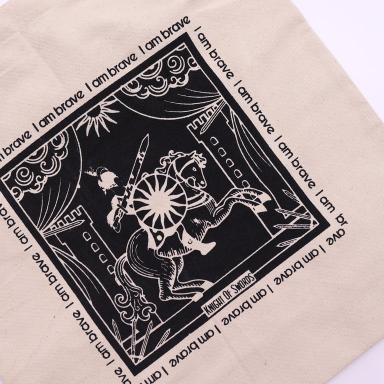 Handmade Hop Hare I am Brave Canvas Tote Bag - Fashionable and Durable Handbag