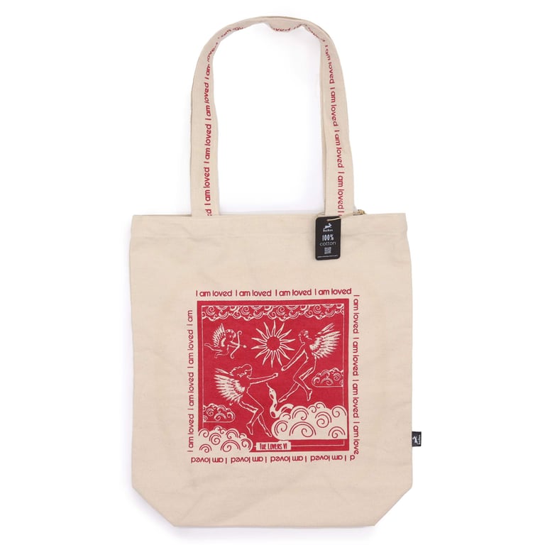 Hop Hare Tote Bag - I am Loved, Lovable and Fashionable Home Garden Storage Bag