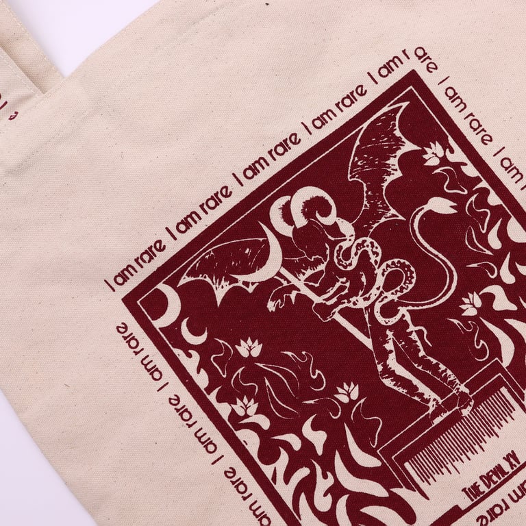 Handmade Hop Hare Tote Bag - Unique Eco-Friendly Fashion Accessory