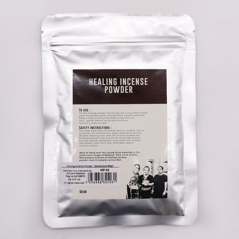 Healing Sandalwood Incense Powder - 50gm Natural Home Aromatherapy Relaxation Formula