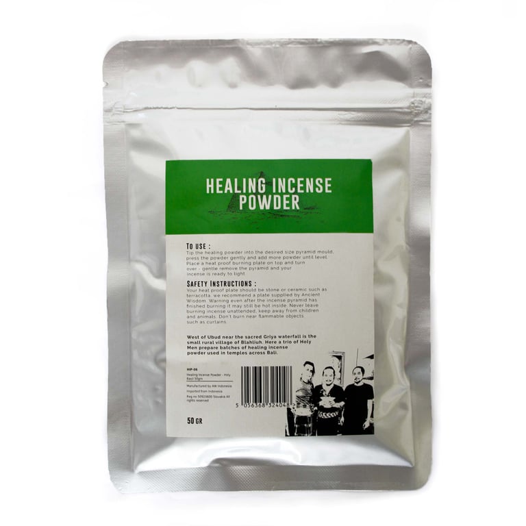 Natural Healing Holy Basil Incense Powder - 50gm for Home Aromatherapy and Spiritual Use