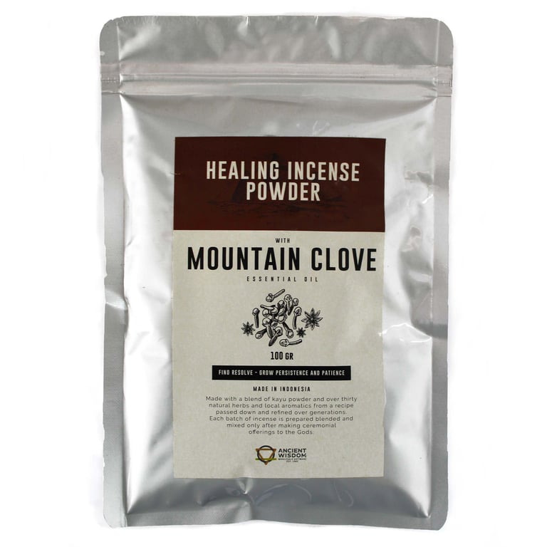 Healing Incense Powder - Natural Mountain Clove Scented Relaxation Aid 100gm