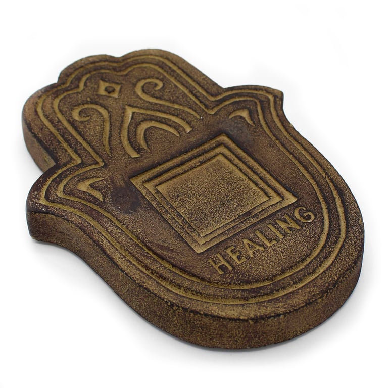 Antique Stone Effect Healing Incense Plate for Meditation and Spiritual Relaxation