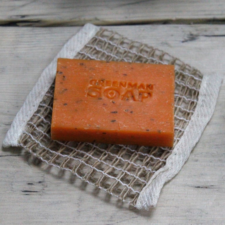 Soft Jute Reusable Soap Bag - Eco-Friendly Natural Fiber Washcloth Holder for Bath Time