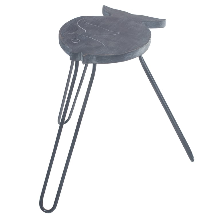 Wood Fish Stand (Greywash) - Albasia Durable Design