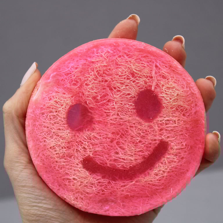 Natural Exfoliating Grapefruit Happy Scrub Soap - Gentle Skincare Body Cleanser