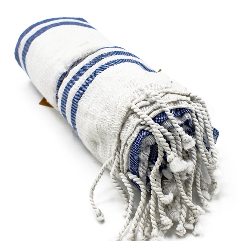 Luxury Hamman Spa Towel - Ocean Blue 90x170cm Bath Linen Set