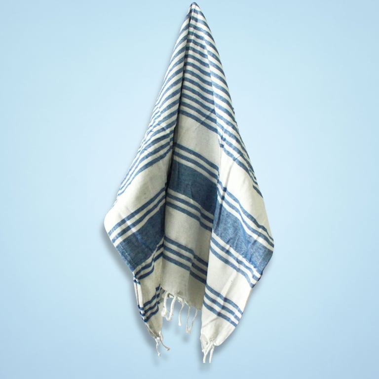 Luxury Hamman Spa Towel - Ocean Blue 90x170cm Bath Linen Set