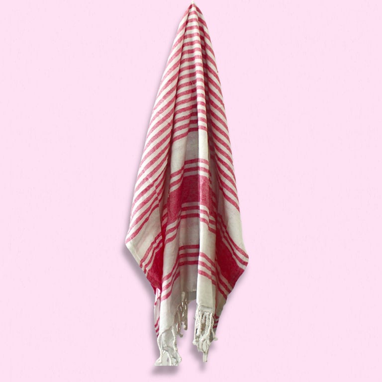 Luxury Hamman Spa Towel - 90x170cm Sunset Pink Bathing Set
