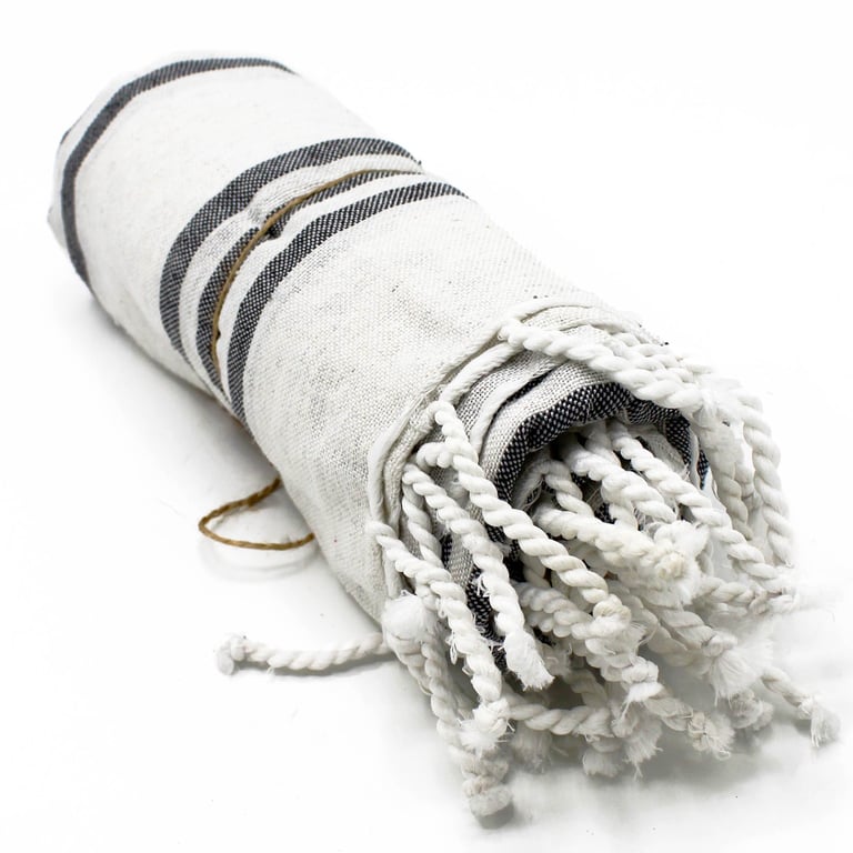 Charcoal Hamman Spa Towel - Large Detox Body Wrap 90x170cm