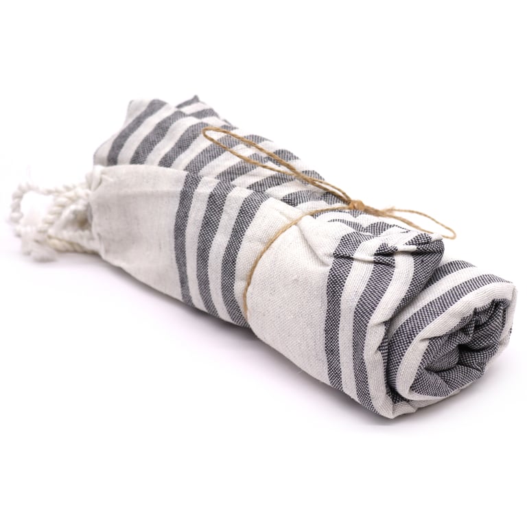 Charcoal Hamman Spa Towel - Large Detox Body Wrap 90x170cm