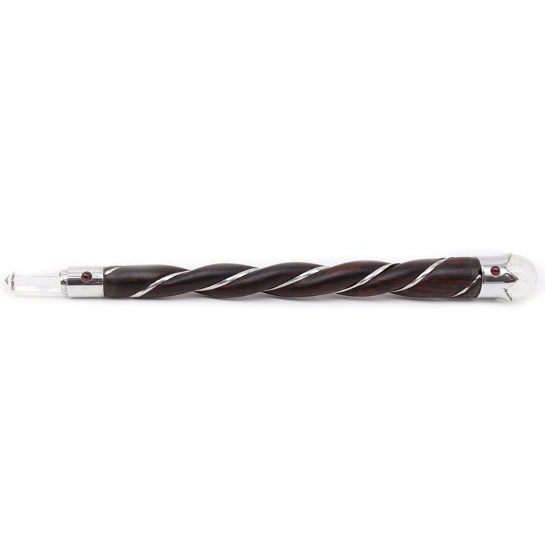 Quartz Wand (Twisted Wood & Rock) - Unique Healing Tool