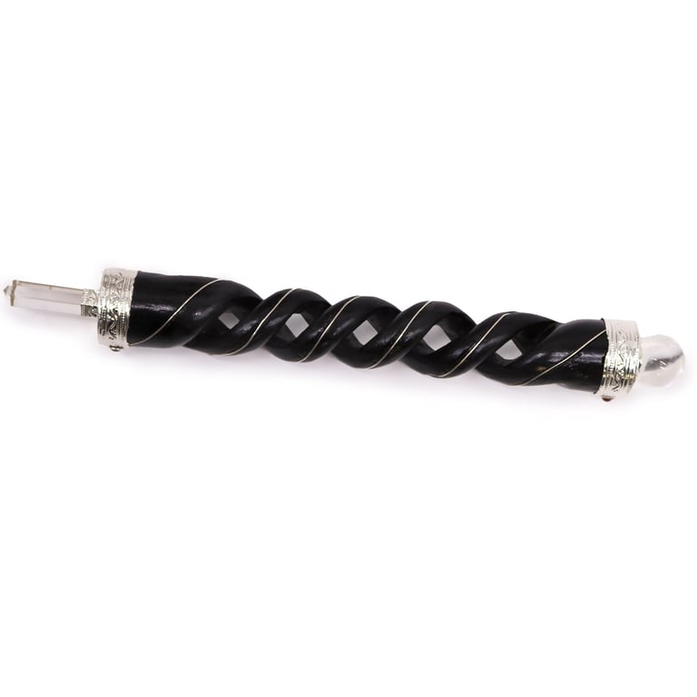Wooden Carving Spiral Healing Stick - Artisan Crafted for Relaxation
