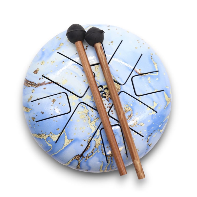 18cm Blue Sky OM Hapi Drum - Portable Handmade Didgeridoo