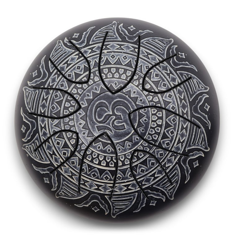 16cm Engraved Om Mandala Drum - Hapi Drum