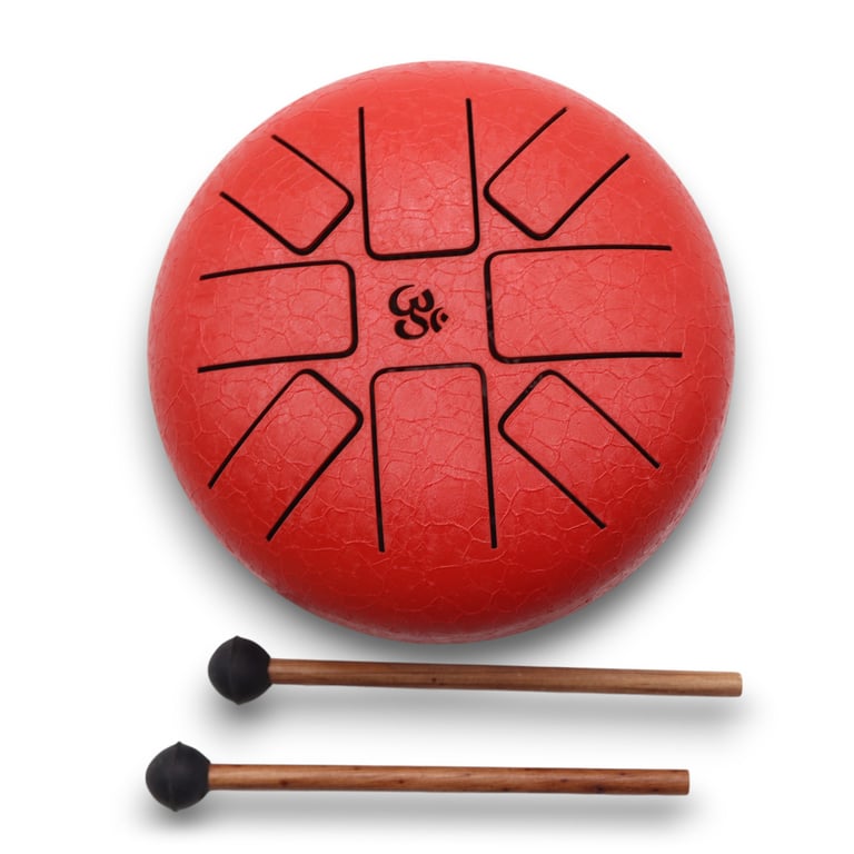 16cm Red Hapi Drum - Portable Hand Drum by Om