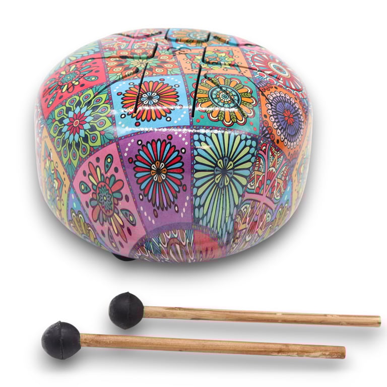 Multi-Coloured Drum (17x13cm) - Med Hapi Model