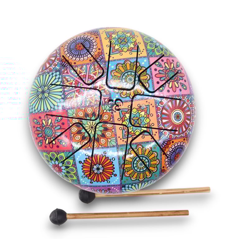 Multi-Coloured Drum (17x13cm) - Med Hapi Model